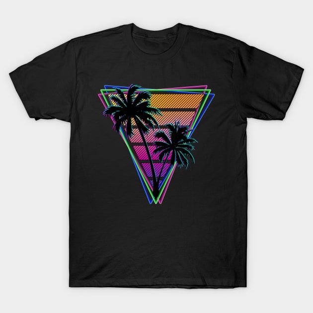 Synthwave Triangle Design - Updated for 2021 T-Shirt by Brobocop